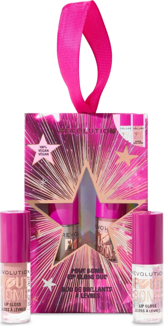 Revolution - Mini Lip Gloss Duo Pout Bomb Plumping - Gift Set