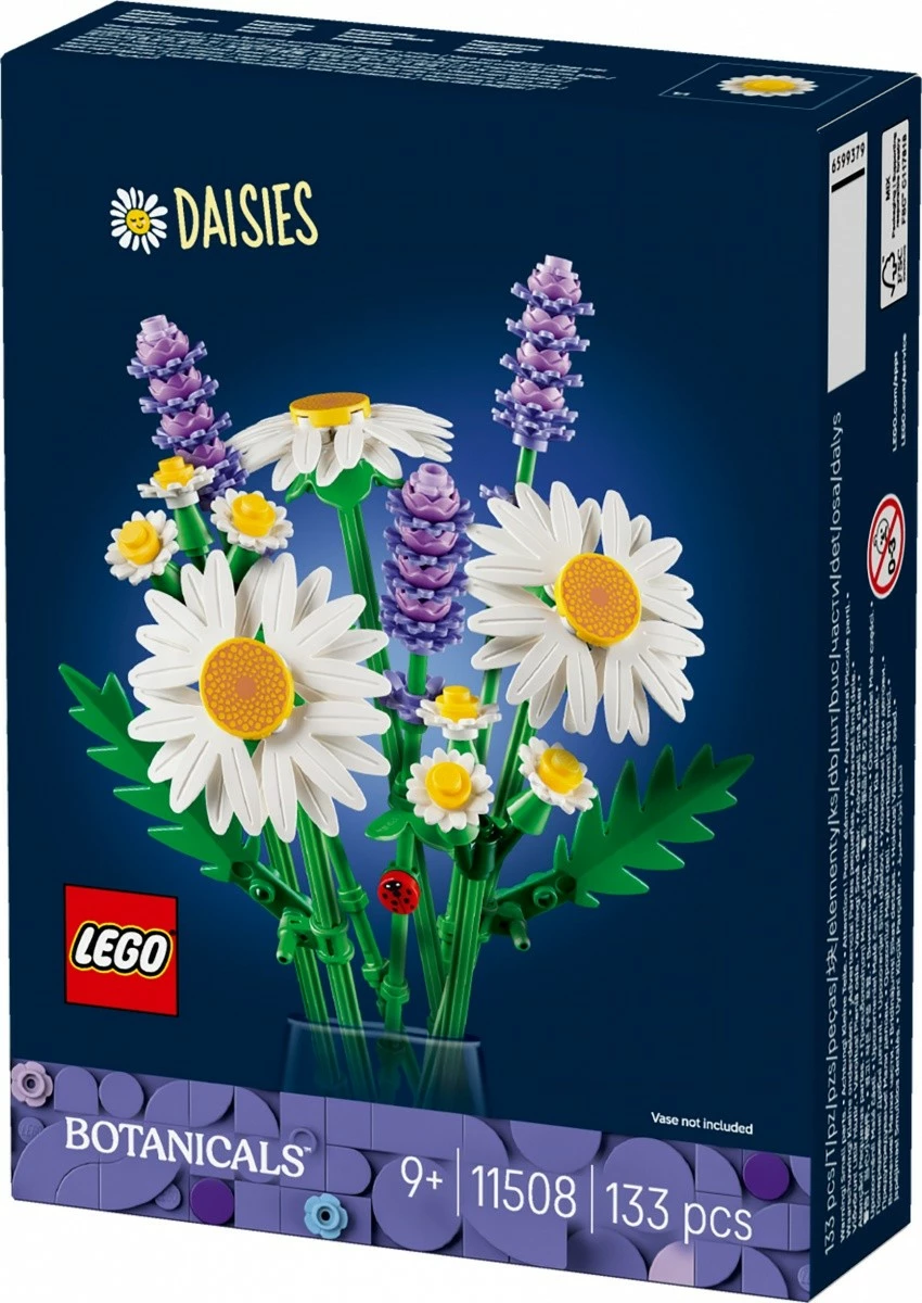 Set lodrash ndërtimi, LEGO, 11508 Botanicals Daisies, 133 pjesë, 9+