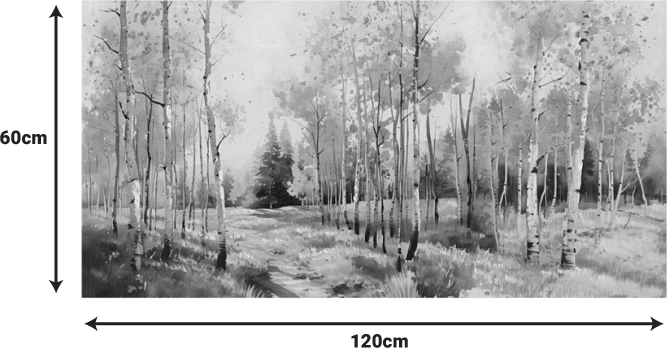 Pikturë kanavacë Fortree Ι, shumëngjyrëshe, 120x3x60cm