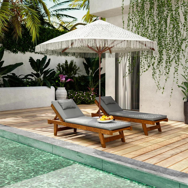 Çadër Brilie dru-makrame D2.70x2.60 m ecru