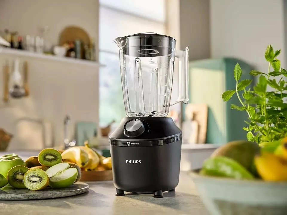 Blender Philips HR2191/01 me gotë, 2L, i zi