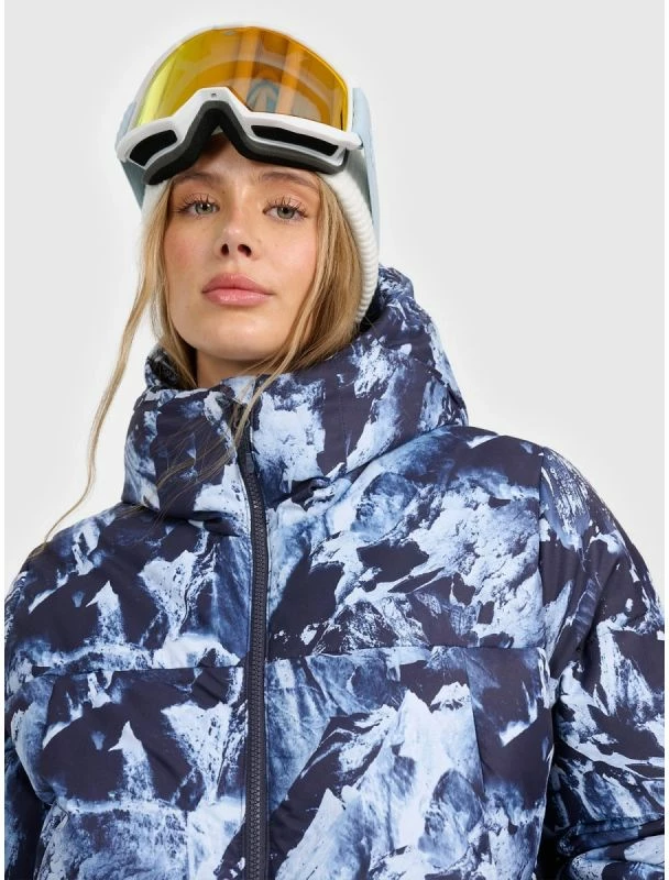 Jakne skijimi për femra 4f, e zezë