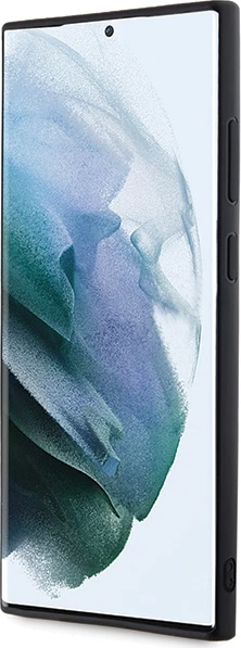 Mbështjellës Karl Lagerfeld 3D Rubber Glitter Logo për Samsung Galaxy S23 Ultra, i zi