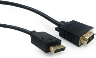 Kabllo Gembird CCP-DPM-VGAM-6 DisplayPort në VGA, 1.8m, e zezë