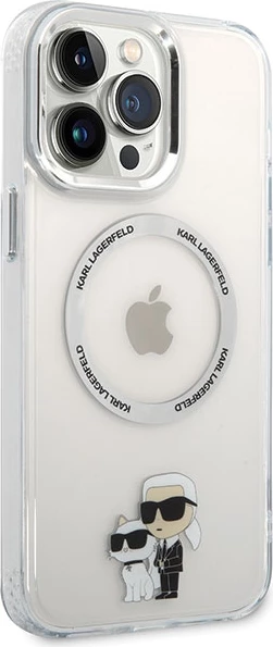 Mbështjellës Karl Lagerfeld KKLHMP13XHNKCIT për iPhone 13 Pro Max 6.7", transparent, MagSafe