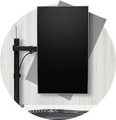 Mbajtëse/krah monitori Kensington SmartFit Ergo Single Extended K55408WW, VESA 75x100, deri 34\"/8 kg, montim në tavolinë, e zezë