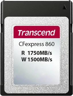 Kartelë memorie Transcend CFexpress 860, 160GB, shpejtësi 1750MB/s leximi, 1500MB/s shkrimi, e zezë