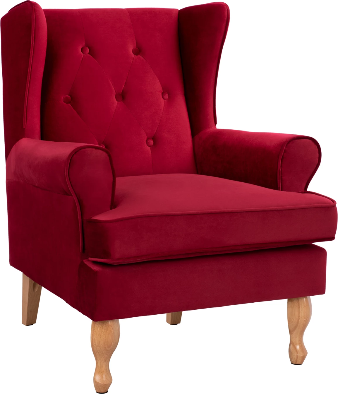 Fotelë e kuqe kadife Brandon 81x83x101cm FH3073.14