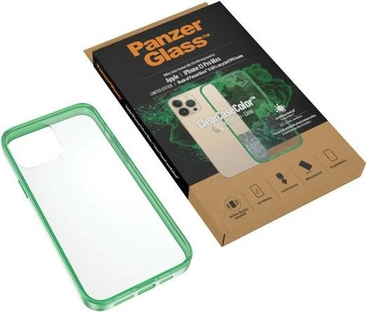 Mbështjellës PanzerGlass ClearCase, për iPhone 13 Pro Max, Transparent Gjelbër