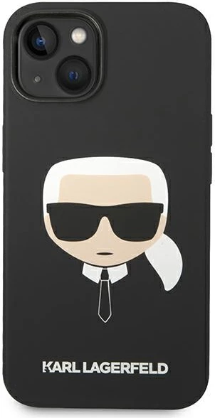 Mbështjellës Karl Lagerfeld Silicone Karl's Head MagSafe për iPhone 14 Plus, i zi