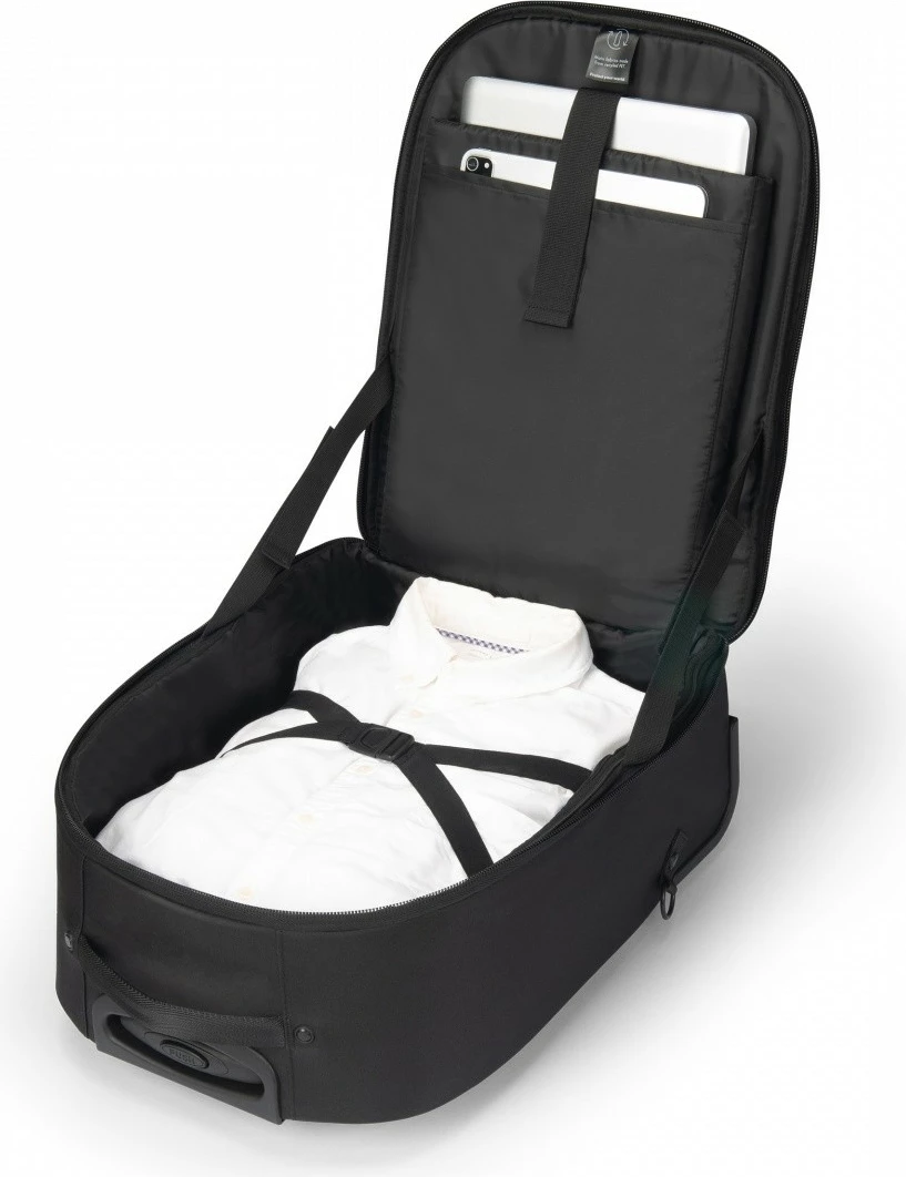 Çantë shpine me rrota, DICOTA, Eco CORE D32152-RPET, për laptop 14-16", 33L, e zezë