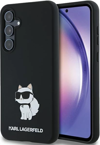 Mbështjellës Karl Lagerfeld Silicone Choupette për Samsung Galaxy A35, i zi