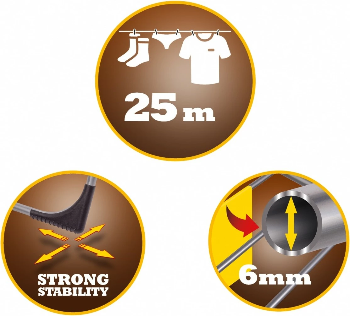 Tharëse rrobash Lamart LT8101 LIRKO, 25 metra, e zezë/argjendtë