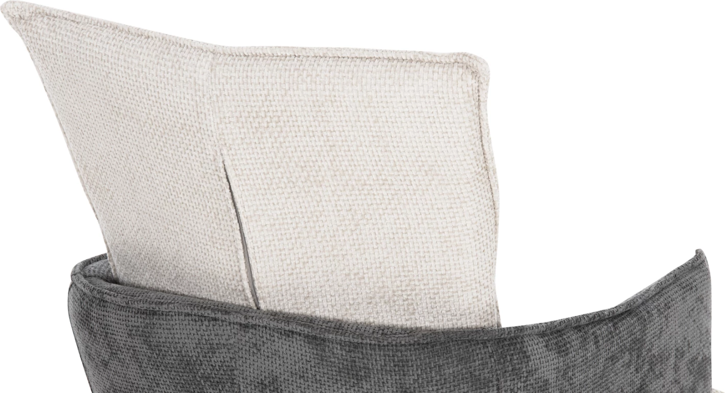 Karrige ngrënieje me krahë REX, FH9847.04, pëlhurë bezhë-gri, këmbë druri ahu, 53x60x93 cm, set prej 2 copë