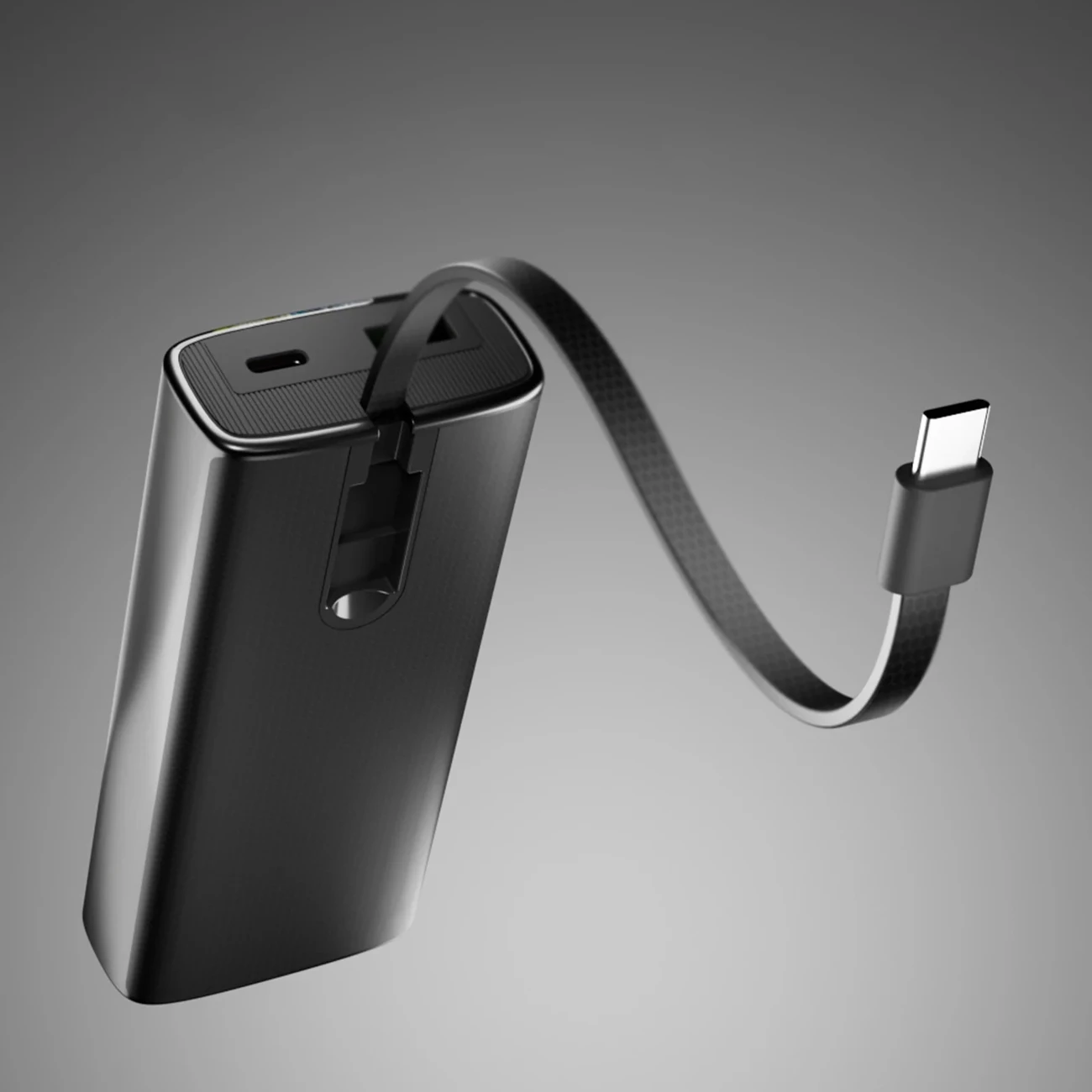 Powerbank SBS 10000mAh me LCD, PD 20W, USB-C kabllo e integrume, Gri