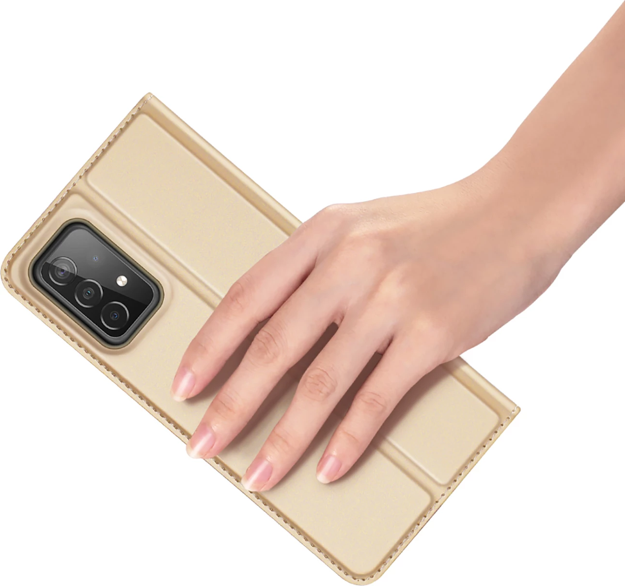 Mbështjellës Dux Ducis Skin Pro për Samsung Galaxy A73, me kapak, Gold