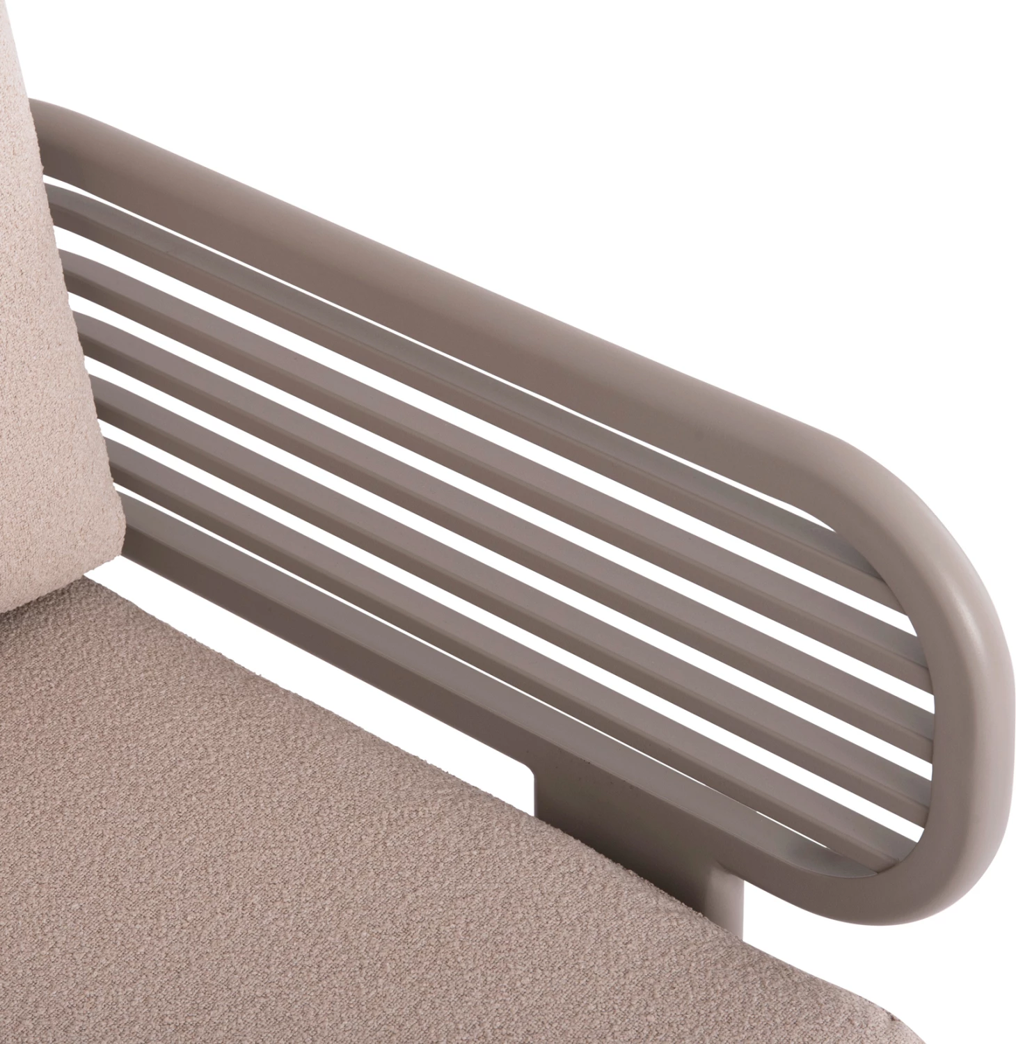 Set lounge për jashtë, 4 pjesë, AURA CD6193.04, alumin ngjyrë shampanje, pëlhurë OLEFIN, tavolinë me sipërfaqe gur