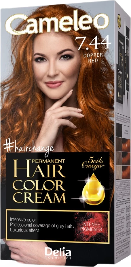 Ngjyrë për flokë Cameleo Omega Permanent Hair Color Cream 7.44 Bakër i Kuq femra