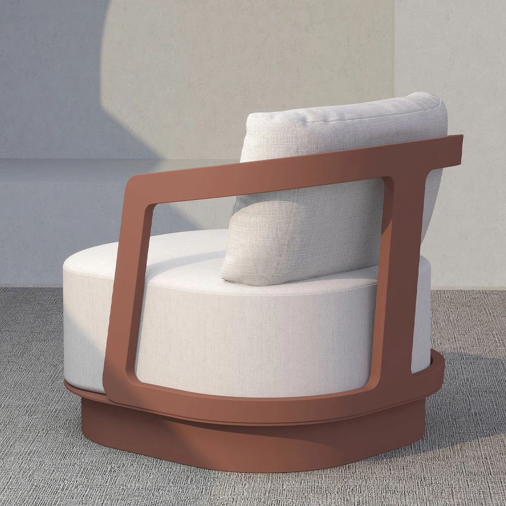 Set lounge TORRE 1+2+2, terrakote, 198x81x66cm