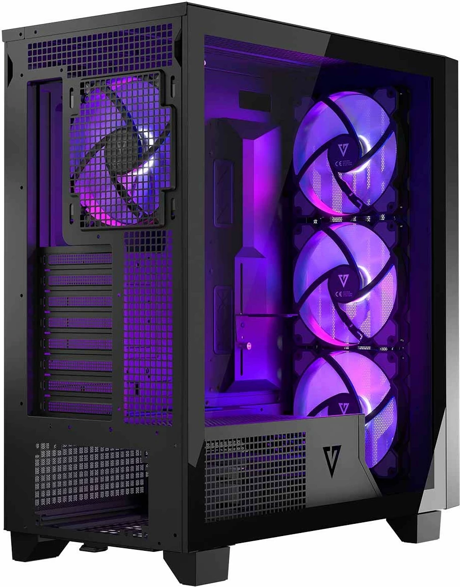 Kasë MODECOM Volcano Perun Apex ARGB Midi, e zezë