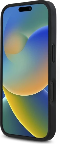 Mbështjellës BMW M Perforated Tricolor Detail Line për iPhone 16, Zi