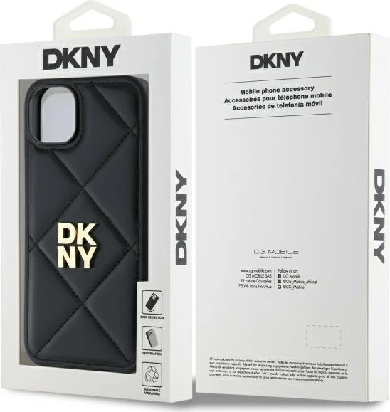 Mbështjellës DKNY për iPhone 15 Plus, i zi
