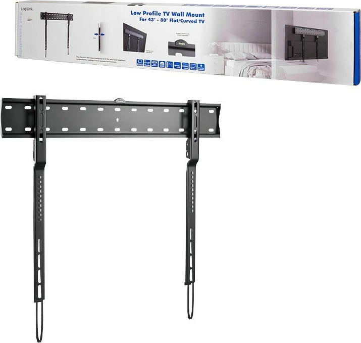 Mbajtëse muri për TV LogiLink BP0117, 43-80 inç, deri 40 kg, e zezë