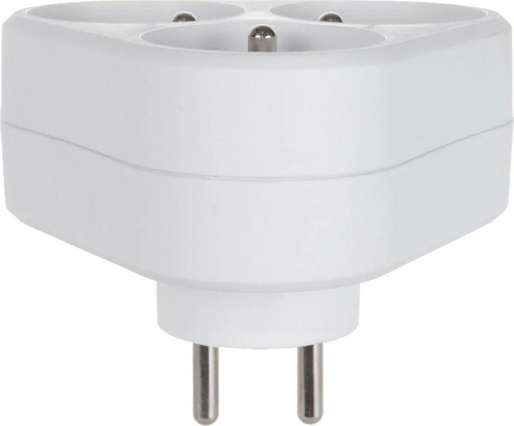 Prizë treshe Maclean MCE214 me tokëzim, e bardhë