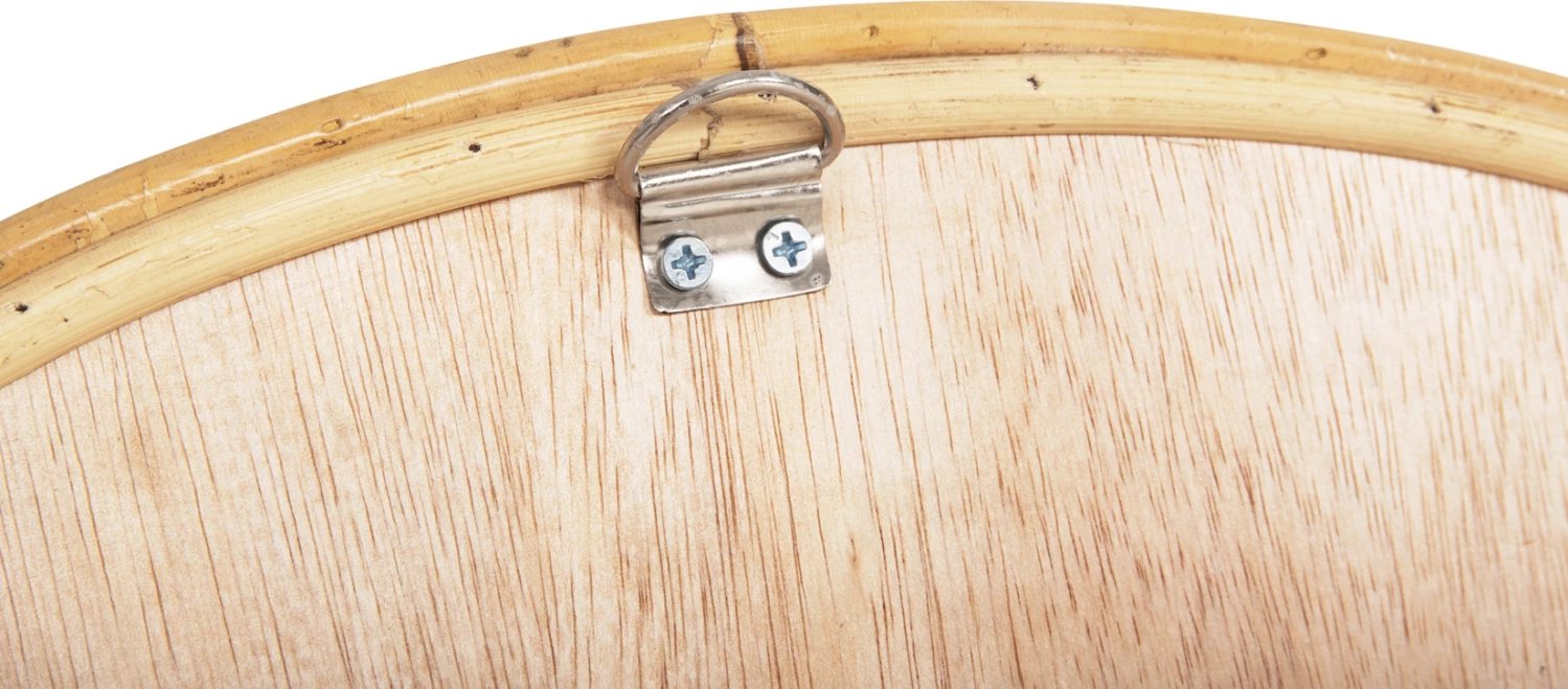 Pasqyrë muri REFLECT FH4366, kornizë natyrale rattan, 61x5x80 cm
