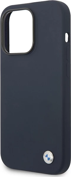 Mbështjellës BMW BMHMP14XSILNA për iPhone 14 Pro Max 6.7", silikon, MagSafe, navy blue