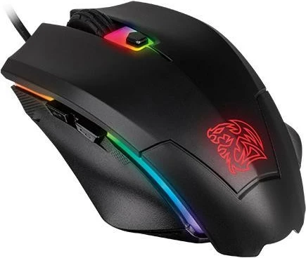Maus + Mauspad Thermaltake Tt eSports Talon Elite RGB, me ndriçim, i zi, set