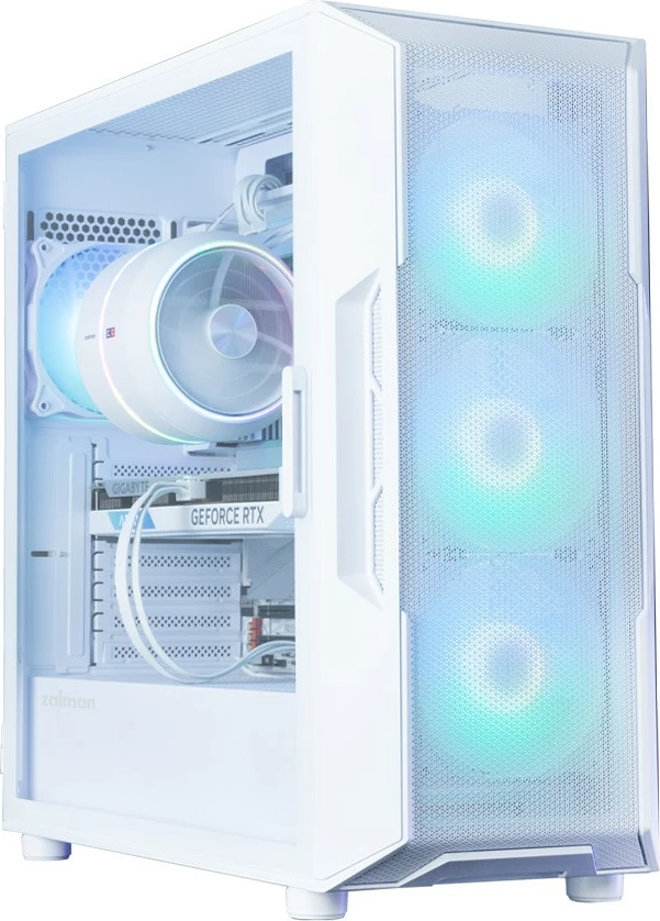 Kasë, Zalman, i3 NEO ARGB V2, Mid Tower, 4x 120mm ARGB, ATX/Micro ATX/Mini ITX, USB-C, e bardhë