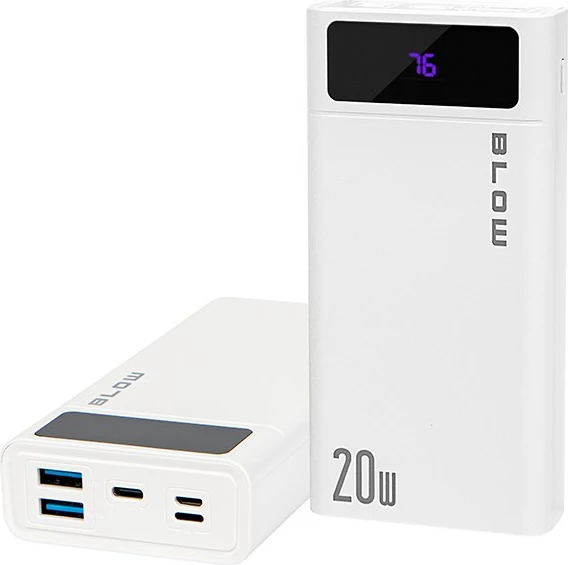 Power bank BLOW PB20E, 20000mAh, 20W, i bardhë
