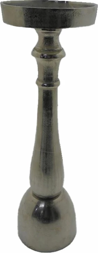 Mbajtës qiriri LUXOR, alumin, ngjyrë argjendi-nikel, 14x14x44 cm