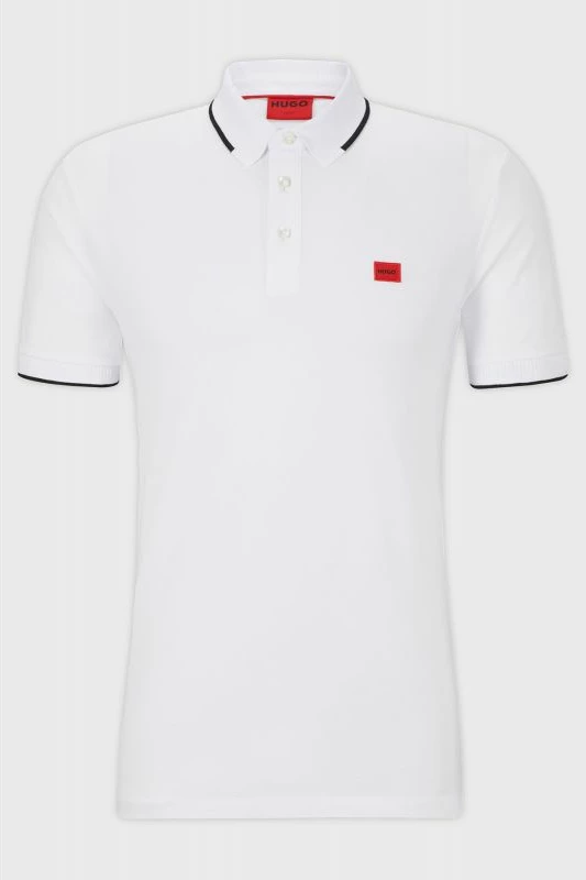 Maicë polo për meshkuj Hugo, e bardhë