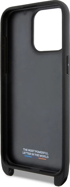 Mbështjellës BMW M Edition Carbon Stripe & Strap për iPhone 15 Pro, i zi