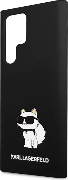 Mbështjellës Karl Lagerfeld Silicone Choupette për Samsung Galaxy S24 Ultra, i zi