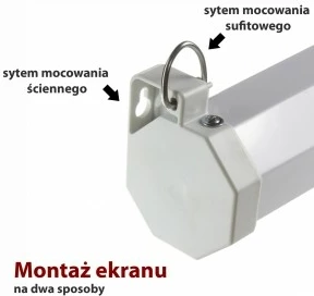 Ekran projeksioni manual ART ER M120 4:3, 120 inç, 244x183cm, i bardhë