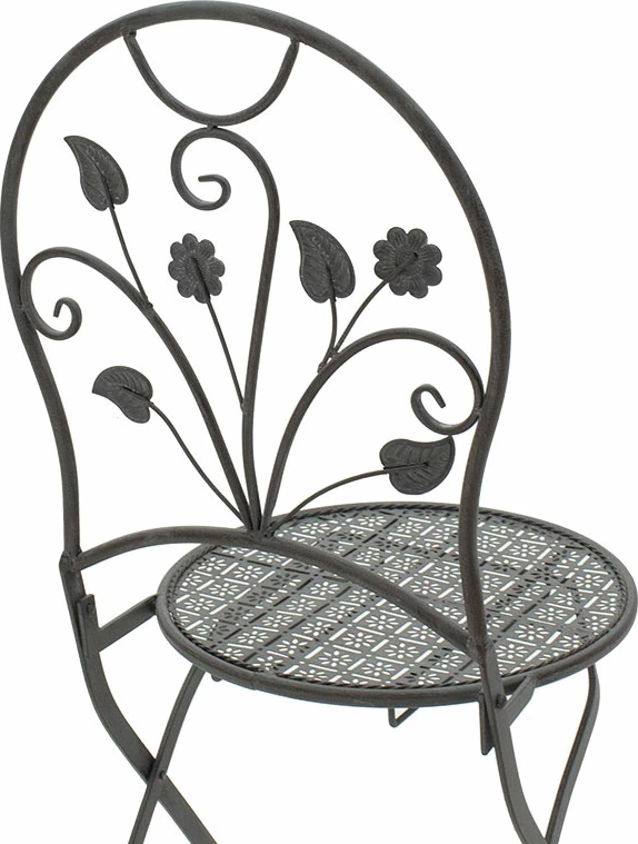 Set tavoline me karrige 3 copë Abriel metal antik antracit