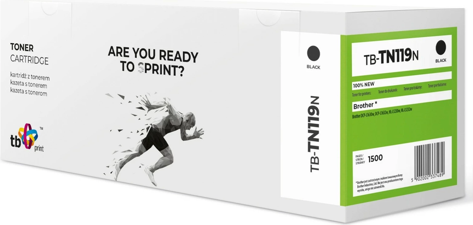 Toner, TB Print, TB-TN119N (TN119), rendiment 1500 faqe, me çip, për Brother DCP-L1630w/L1632w dhe HL-L1230w/L1232w, e zezë, 1 copë
