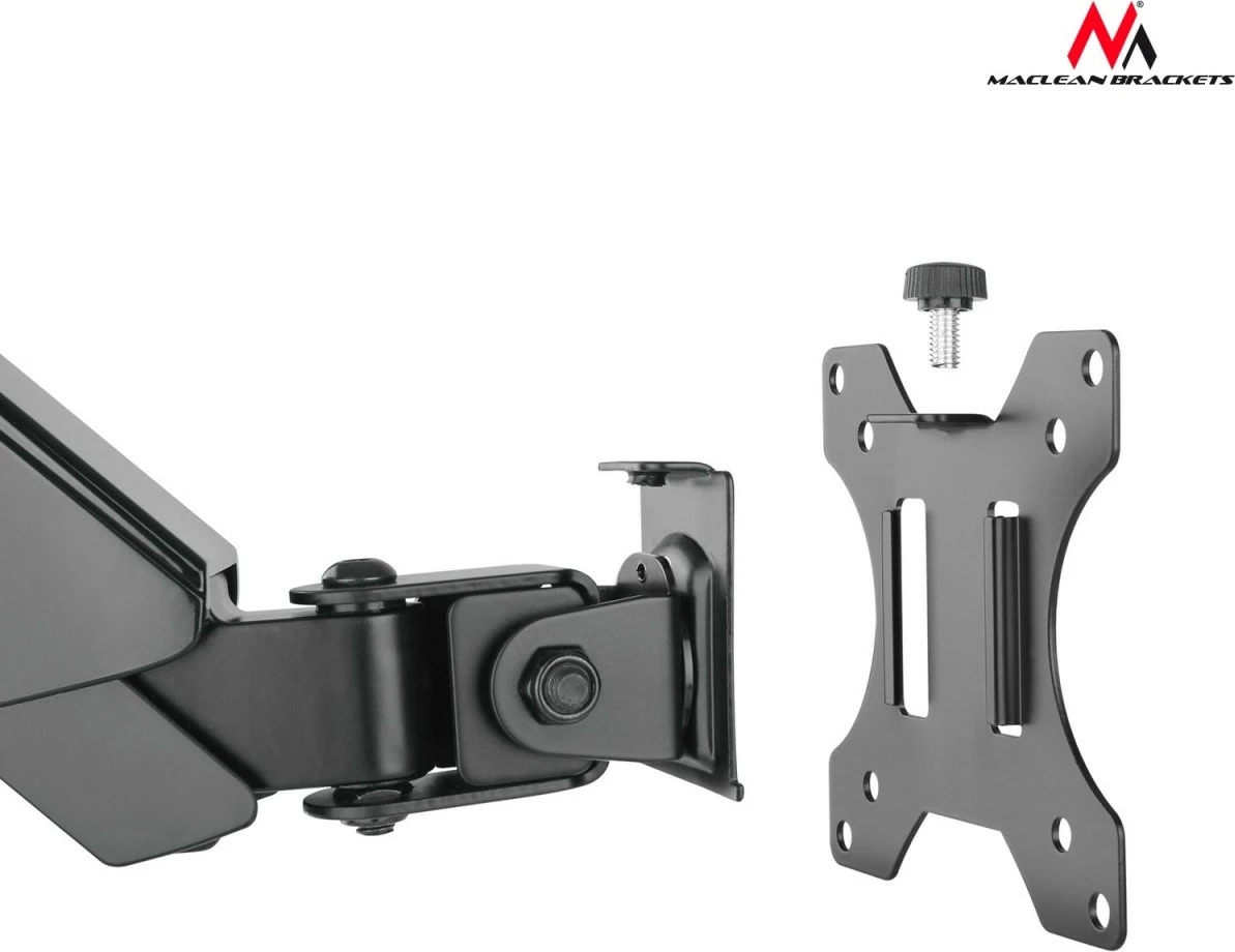 Mbajtës monitori Maclean MC-775 me krah me gaz, 17-32", i zi