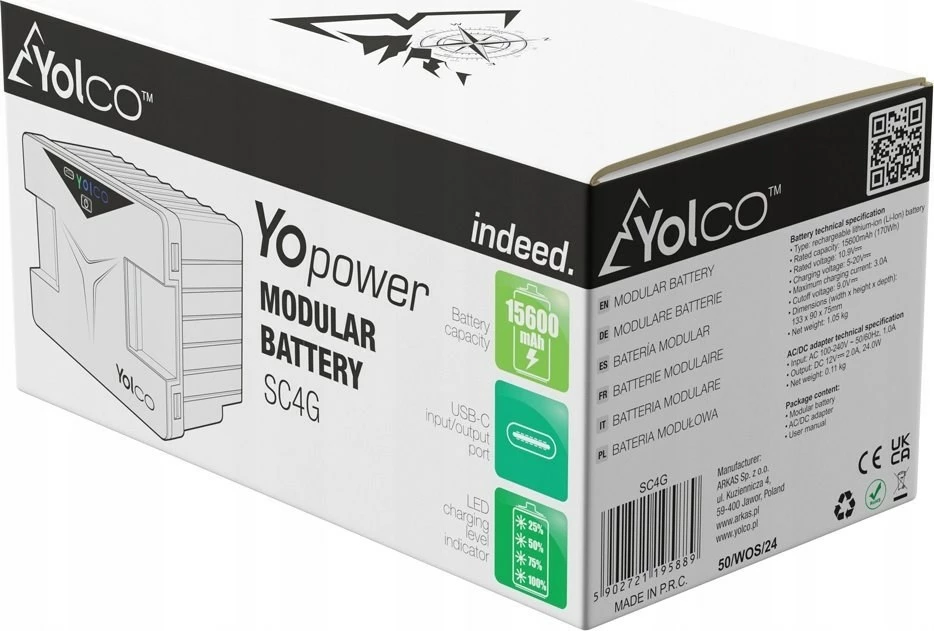 Bateri modulare Yolco Yopower SC4G për frigorifer portativ, IP65
