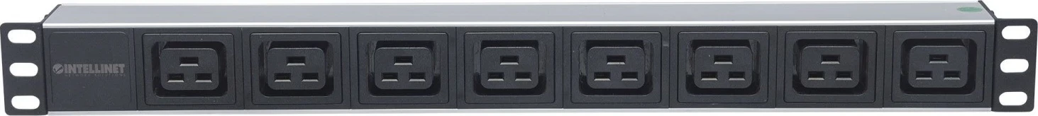 Shiriti i Shpërndarjes së Energjisë Intellinet 163613, 19" 1U, 8x priza C19, 110-250V/16A, kabllo 2m, ngjyrë zi-argjend