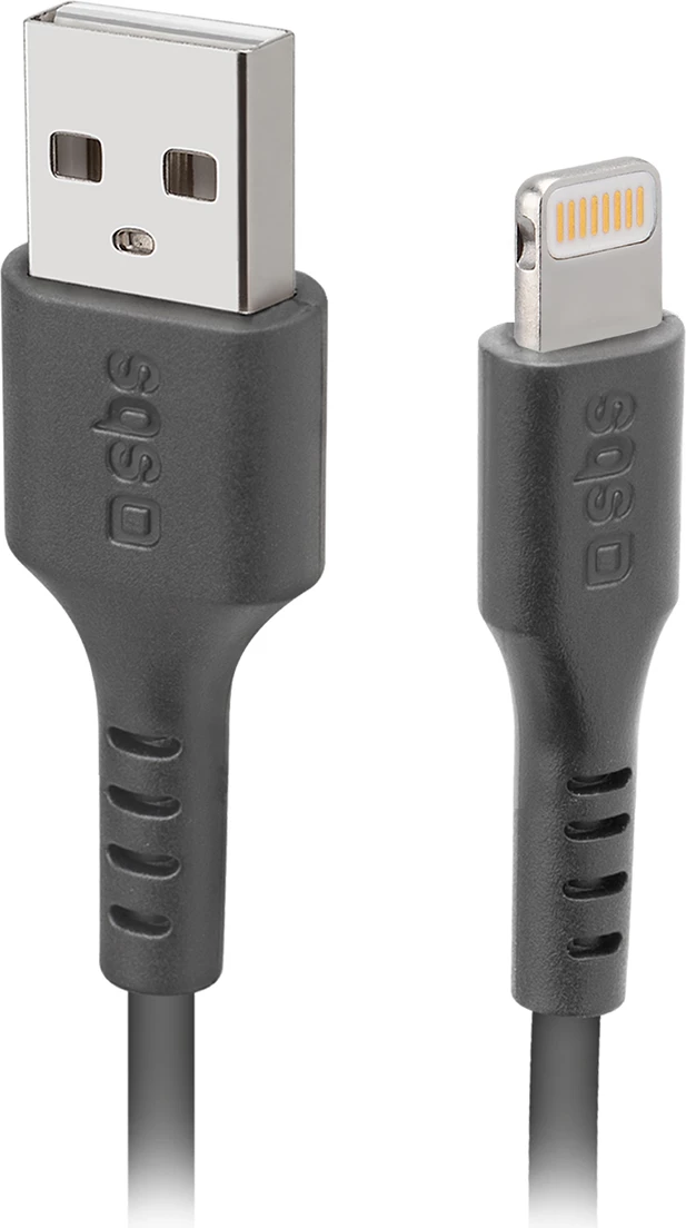 Kabllo USB-A në Lightning SBS TECABLEUSBIP589K, 1m, e zezë
