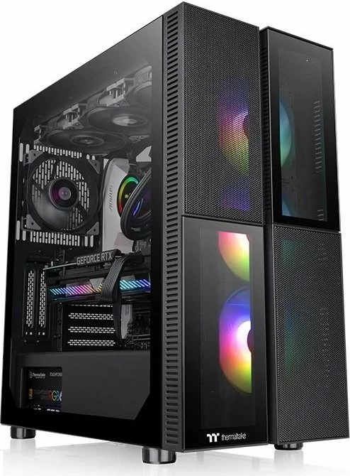Kasë Thermaltake Versa T26 TG ARGB, Midi Tower, gaming, xham i temperuar, e zezë