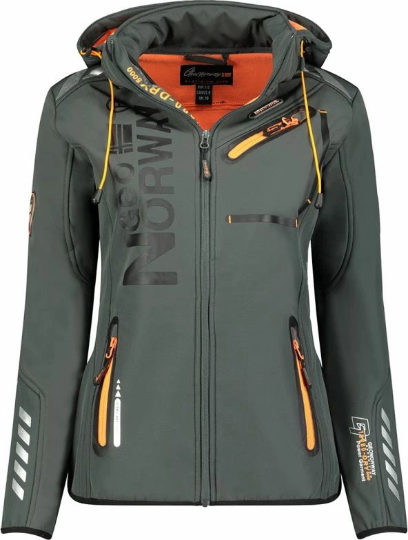 Jakne softshell për femra Geographical Norway, gri/portokalli