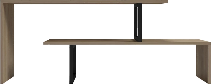 Mbajtëse TV Lilant, ngjyrë sonoma dhe këmbë metalike të zeza, 160x30x45cm