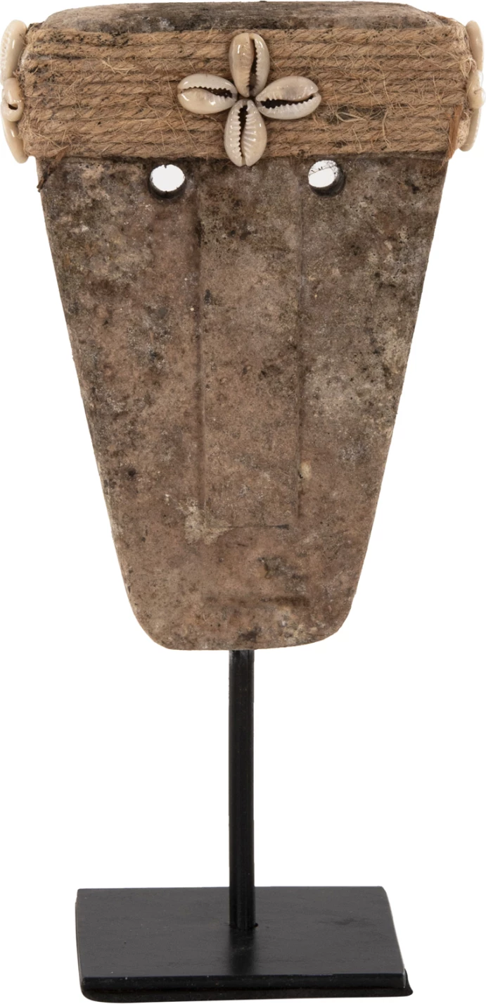 Dekor tavoline fytyrë, FH4315, gur Paras, në mbajtëse metalike të zezë, 7x10x7x21H cm