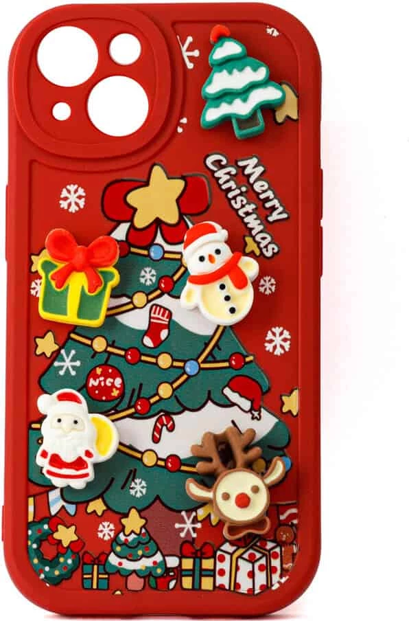 Fotroll për telefon TECH TIME Christmas Edition Cherry Red (IP14PROMAX)