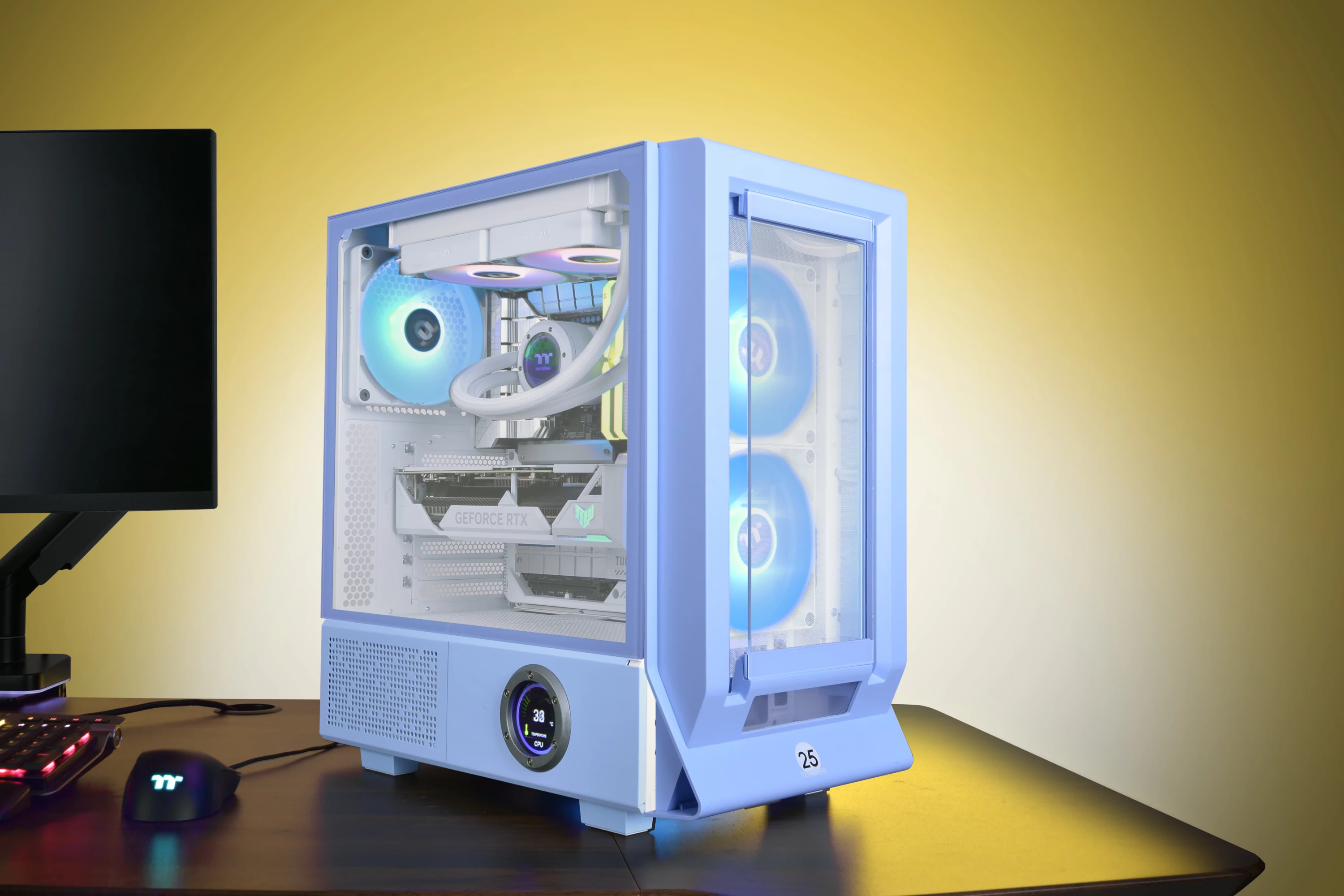 Kasë Thermaltake Ceres 350 MX, midi tower, Hydrangea Blue, xham i temperuar, RGB